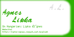 agnes lipka business card